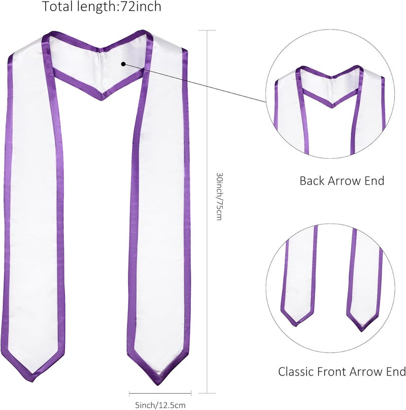 FtyFty Unisex Adult Graduation Honor Stole Classic End With Trim 72" Long - Image 4